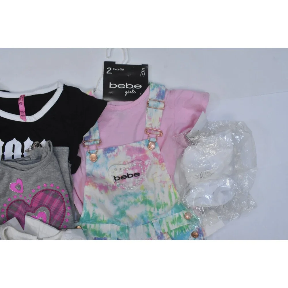 Wholesale Bulk Lot Of 13 Girls Size XS 4/5 Mixed Season Tops Bottoms Shorts